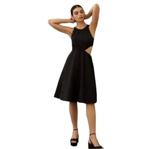 Maeve Black Midi Dress